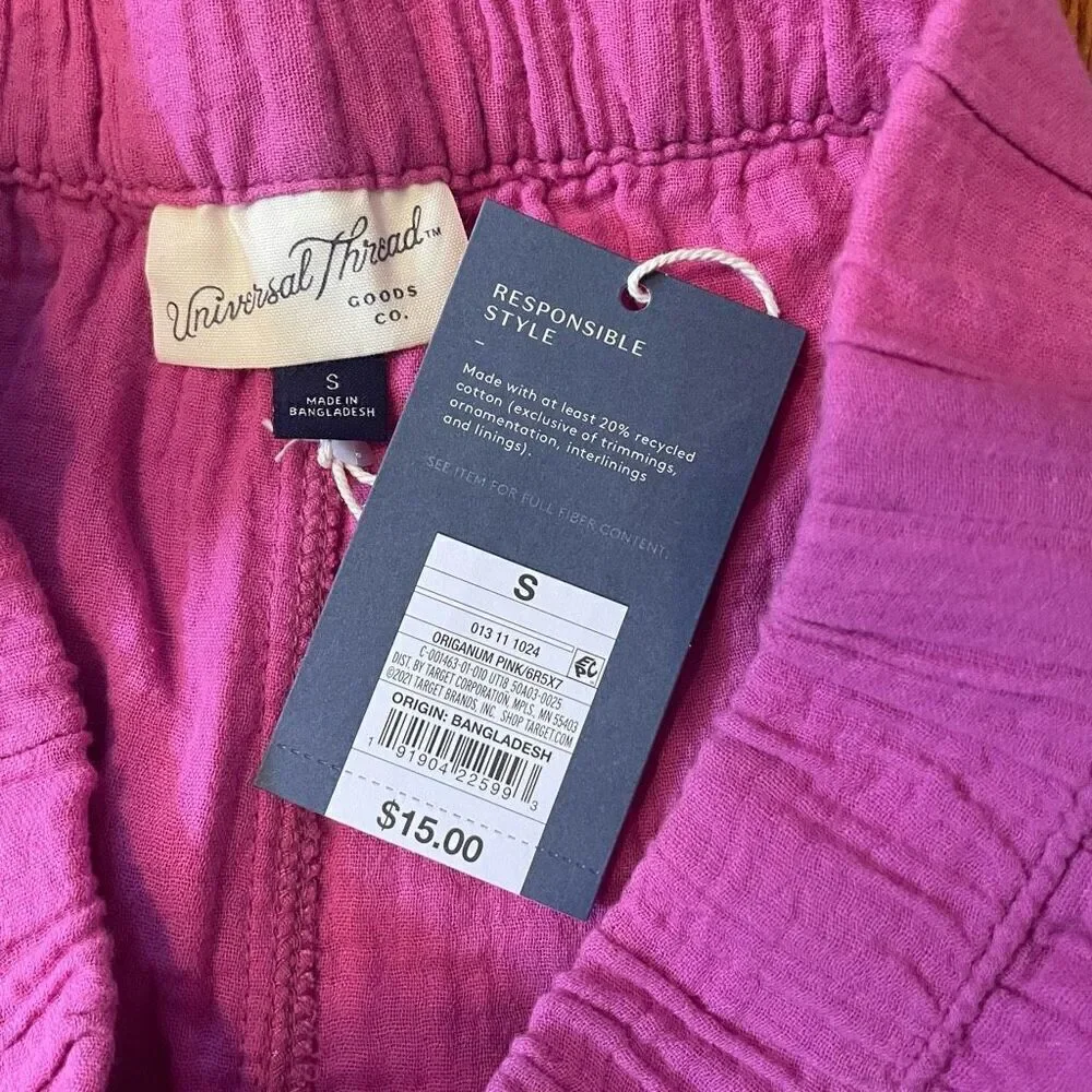 UNIVERSAL THREAD | casual pink pull on shorts S NWT $15